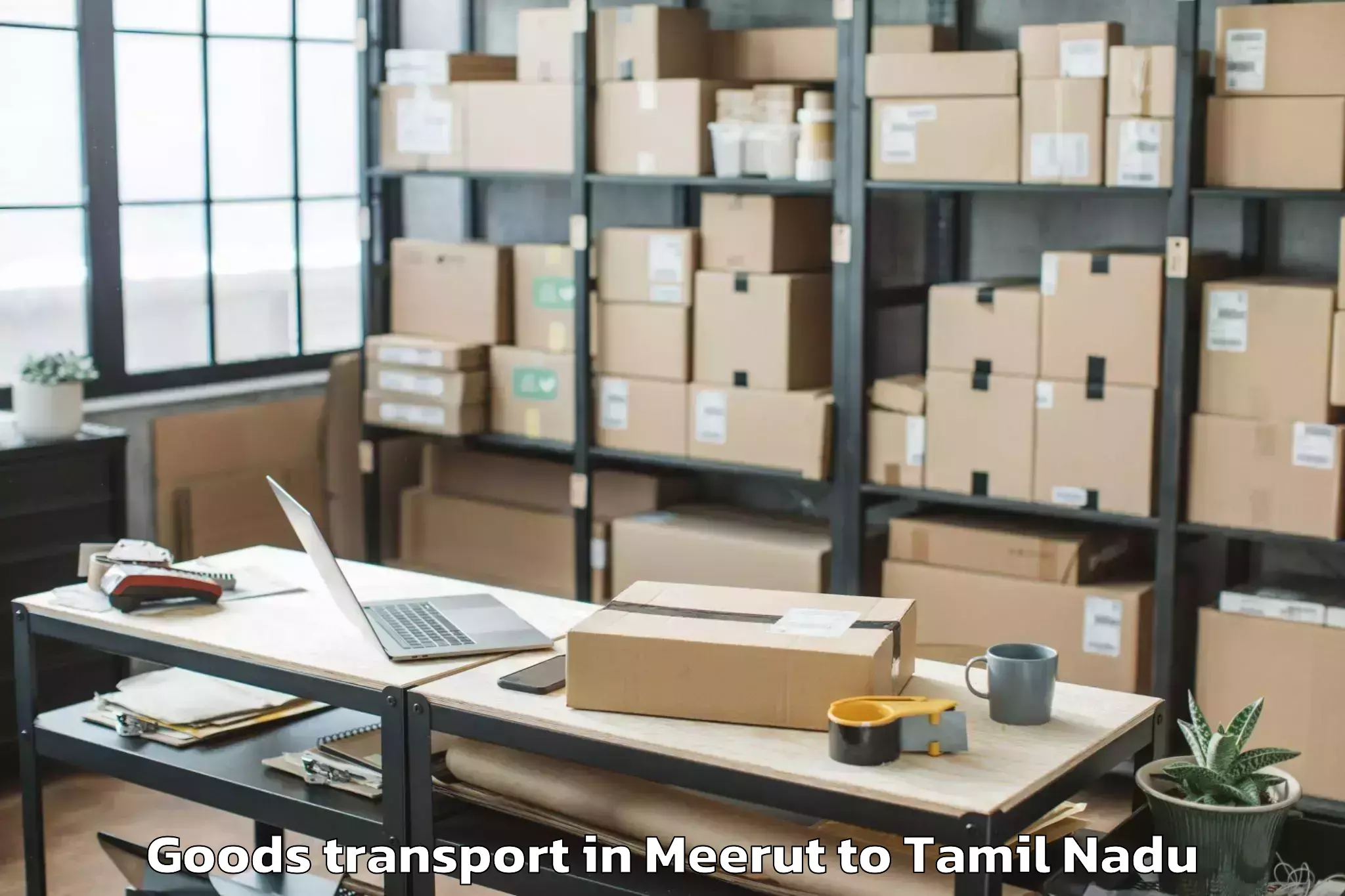 Reliable Meerut to Alangudi Goods Transport